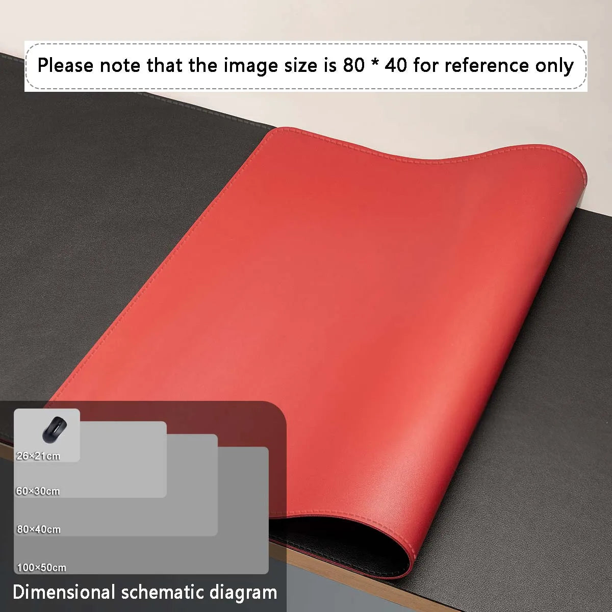 Large Mouse Pad – PU Leather Waterproof Desk Protector Mat for Office, Gaming, Keyboard & PC Accessories