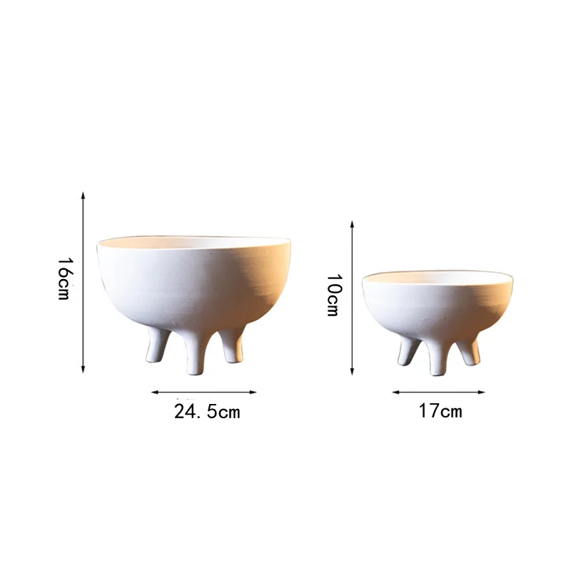 DecorBites™ Ceramic Flower Pot with Tripod Stand